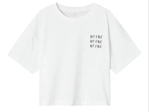 Name It bright white sløjfe kort t-shirt